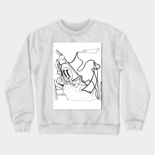 the death still standing ecopop wallpaper shinigami arts Crewneck Sweatshirt